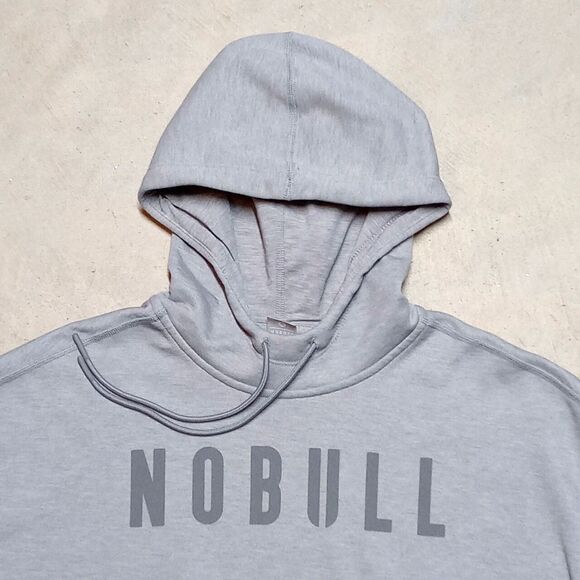 Nobull Gray Performance Fitness Gym Workout Hoodie Sweatshirt - Size Medium - Picture 2 of 8